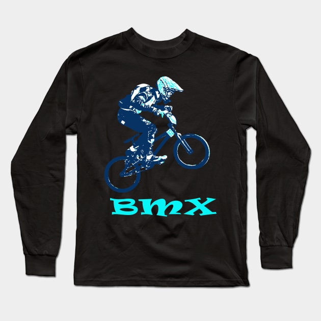 bmx Long Sleeve T-Shirt by rickylabellevie